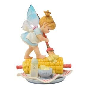 My Little Kitchen Fairies Corn On Cob Fairie Buttering Fairy Girl Figurine Wings